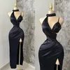 Feestjurken elegante zeemeermin avond spaghetti kralende zwarte prom -jurken saoedi -arabische kledingvestidos de noche