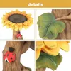 Decorative Figurines Sunflower Bird Bath Garden Decoration Outdoor Yard Lawn Decor Art Ornaments