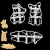 1/3pcs Cookie Cutters Schimmel Corgi Hundeförmte DIY Biscuit Backwerkzeug Süßes Tierkeksstempel für Kids Küchengeschirr Backware