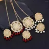 Necklace Earrings Set Boho Vintage Ethnic Flower Sets Luxury Crystal Bridal Jewelry Wedding Accessories Women BIjoux Gift