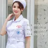 Vit kort ärmskrubbar uniformer Kvinnor Pet Grooming Clinic Nursing Clothes Workwear Nurse Scrub Work Pink Medical Uniform