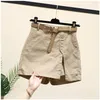 Pure Cotton Casual Shorts för kvinnor i sommaren bär koreansk version mångsidig alinbyxor Kvinnor 240409