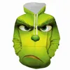 Ny hoodie grön päls monster grinch samma 3D digitala tryckta hooded pullover cosplay