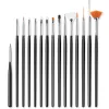 5/7 / 15pcs ongles choses Brushes peinture stylo pour manucure set ongles kits Produits Produits pour les professionnels