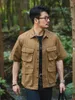 Camisas casuais de camisa casual de mangas curtas Multi-Pockets Militares Tatical Outdoor Vintage Roupas