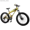 Rowery 24/26 * 4,0 cala tłuszczowy rower 7/21/24/27 Speed ​​Mountain Rowcy aluminium Aluminium Absorbers Big Opon Snow Bike L48