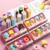 4pcs Kawaii Ice Cream Dounuts Lollipop Penser Eraser Rubber Eraser Primary Juds Stationery Supplies Supplies for Kids