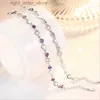 Bangle New Fashion 925 Sterling Silver Love Zirconia Bracelet Womens Crystal Jewelry Pulseira Feminina S-B144 YQ240409