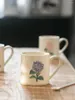 Tasses Hortensia en céramique tasse petit déjeuner au lait de lait de lait d'eau