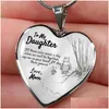 Pendant Necklaces Pendants Jewelry Diamond Peach Heart Mothers Day Gift Family Daughter Sister Crystal Necklace Drop Deliver Dhgarden Ottox