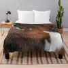 Cobertores multicoloridos de vaca marrom tiro com cobertor sofás mais macios de tampas de cama de decoração