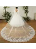 Bridal Veils Przyjazd weselny na ramię Cape Wrap jednowniste koronkowe aplikacje Bride Velo de novia elegante 2024