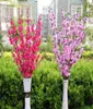 100 pezzi Arificial Cherry Spring Plum Peach Blossom Branch Flower Tree per Decorazione per feste di nozze Colo7952781 rosa giallo rosso bianco