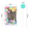 100Pcs Sewing Pins Flat Head Straight Pins Flower Head Needle Pins Straight Quilting Pins for DIY Sewing Crafts Dressmaker Tools