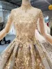 Zuhair Murad 2024イブニングドレスレースアップリケスパンコールビーズプロムガウンハイカラー長袖レースアップバックスペシャルオシプドレス