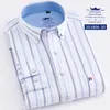 Men's Casual Shirts Spring And Autumn 2024 Cotton Oxford Spinning Long Sleeve Iron Free Shirt Luxurious Slim China Business