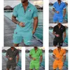 Herren Designer Tracksuits Sommer Shorts Outfits plus Größe 3xl Luxus zwei Stück Set Branddruck-Outfits Baumwollmischung Kurzschlärm Polo T-Shirt und Shorts Sportanzug