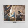 Tapisseries L'art de peindre Johannes Vermeer Tapestry Aesthic Room Decorse décorations de chambre à coucher peintures murales décoratives