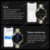 Nytt för mäns smartwatch Bluetooth -samtal 1.52 "480*480 AMOLED SCREE WATTOSKTA KVINNS SMART WACK Gest Finger Sensor Watches