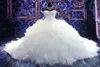 2022 Luxury pärlstav bollklänningar bröllopsklänningar brudklänningar prinsessa älskling korsett organza ruffles katedral tåg vestido de n1411802