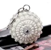 Evening Bags Women's Pearl Beaded Day Clutch Handmade Wedding Purse Gold Silver Black Bead High Quality