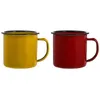 Mokken 2 pc's gekleurde email Mok Glas Glas Koffie Cup
