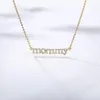 New Personalized mommy Letter Zircon Necklace & Pendant For Women Crystal Choker Chain Jewelry Mother's Day Birthday Gif270u