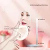 Mini LED Luminous Makeup Zwycięzca Okrągły przenośny składany mały kompaktowy z lekką ręczną lusterką powiększającą USB 240409