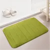 Bath Mats Bathroom Coral Velvet Absorbent Floor Mat Entry Door Simple Solid Color Bedroom Quilted Embroidered Carpet