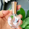 Storage Bottles 15ml Glass Perfume Empty Spray Bottle Gemstone Cover Hand-painted Round 100PCS/LOT