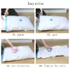 Space Save Vacuum Storage Sealer Bag Jumbo for Bedding Clothes Pillows Organizer Travel Accessories Hand Pump Double Zip Seal