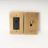 Pannello in ottone retrò standard americano UL 1Gang Antique Ottone Switch a levetta a tracolla 15A GFCI USB Società USB 110 V Dimmer a LED dimmeble LED