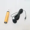 Microphones Micwl R2 10m Cable Lavalier Microphones Jack de 3,5 mm standard à l'adaptateur de prise 6,35 mm Utilisez une batterie de 1,5 V AA pour Musich Stage Studio