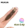 Mukun 10pcs TPE Mini Мягкая рыбалка приманки 0,4 г/40 мм искусственного червя силиконовой басовой приманки бионическая приманка личинка стрекоза