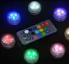 CR2032 Battery Operated 3CM Round Super Bright RGB Multicolors LED Submersible LED Floralyte Light With Remote6758623