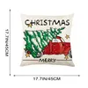 Pillow 1PCS Christmas Santa Snowman Pillowcase Sofa Car Home Decoration Linen Cover Gift 45cm