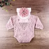 Vêtements Ensemble bébé garçons filles en dentelle de fleur de laceur set de bande de fleur