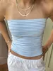 Womens Tanks Camis Cute strapless top Bandeau Fashionable and cute with ultrathin shoulders suitable for crop tops Womens sexy backless Camis Fairycore Y2K clothin