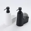 Liquid Soap Dispenser Kitchen Set Large Capacity Hand Sanitizer Bottle With Stainless Steel Scrubber Countertop Organizer For Bathroom