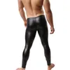 Heren thermisch ondergoed Heren Lange broek Faux Leather Johns naadloze broek Sport Leggings Party Dance Show Clubwear latex