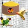 Parrot Nest Plush Snuggle Bird Warm Hammock Small Pet Winter Bed with Metal Hanging Hooks for Cockatiels Lovebirds