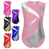 Scene Wear Kids Girls Shiny Dimonds ärmlös Gymnastik Ballet Dance Leotard Unitard Figure skridskoåkning Jumpsuit Dancewear