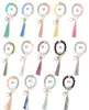 DHL Ship Silicone Breded Bangle Keynchain avec Tassel for Women Party Favor Wristlet Key Ring Bracelet9667660