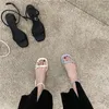 2024 Kadın Sandalet Strappy Açık Toe Küba Topuk Ayak Bileği Strap Toka Roman Sandal Ayakkabıları 240328