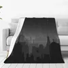 Dekens Eraserhead CityScape Silhouet alle maten zachte omslag deken Decor Bedding Bnha MHA Anime Manga Boku No Hero Academia