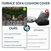 Chair Covers 4Pcs Patio Seat Cushion Waterproof Cover Replacement Outdoor Slip For Garden Backyard