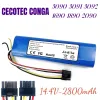 CECOTEC CONGA 3090 3091 3092 1690 1890 2090 ROBOT WKŁADNIKA CLESUM CEKALIZACJA AKCESORIA Wymiana 14,4 wolta 2800 mAH