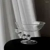 Tazones preparación de vidrio para servir ensalador para el postre de cocina buques de caramelo con pedestal