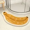 Carpets Arc-shaped Bathroom Mat Non-slip Bath Mats Banana Eggplant Shaped Tub Rug Quick-drying Absorbent Floor Shower Room Doormat