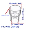 7PCS #12 PY Rex Glass Cup Zestaw Stubby Kolek Body Gas Lens for WP-9/20/25 dla Torch WP17/26/18 Narzędzie spawalnicze